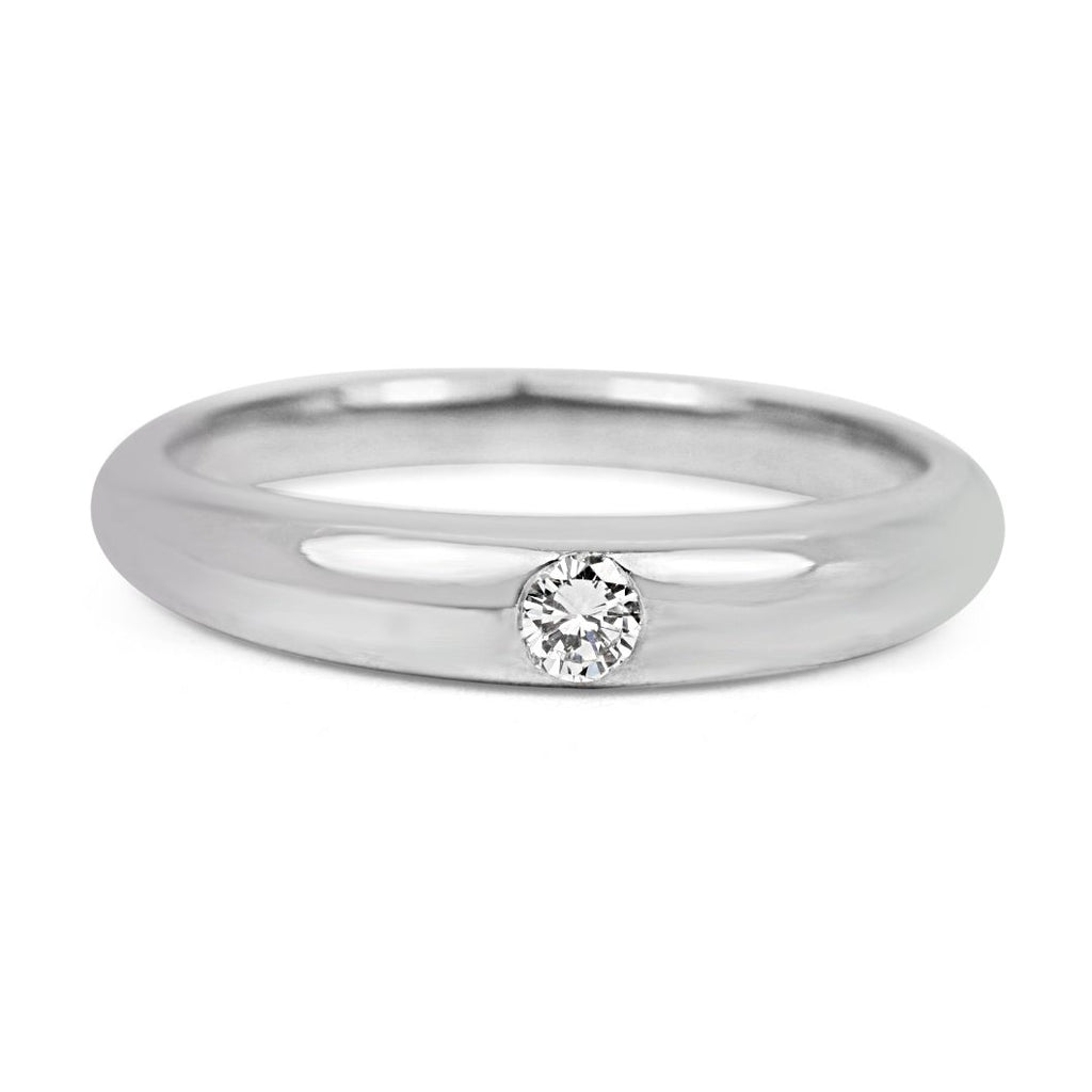 used Diamond Set Band Ring - 18ct White Gold