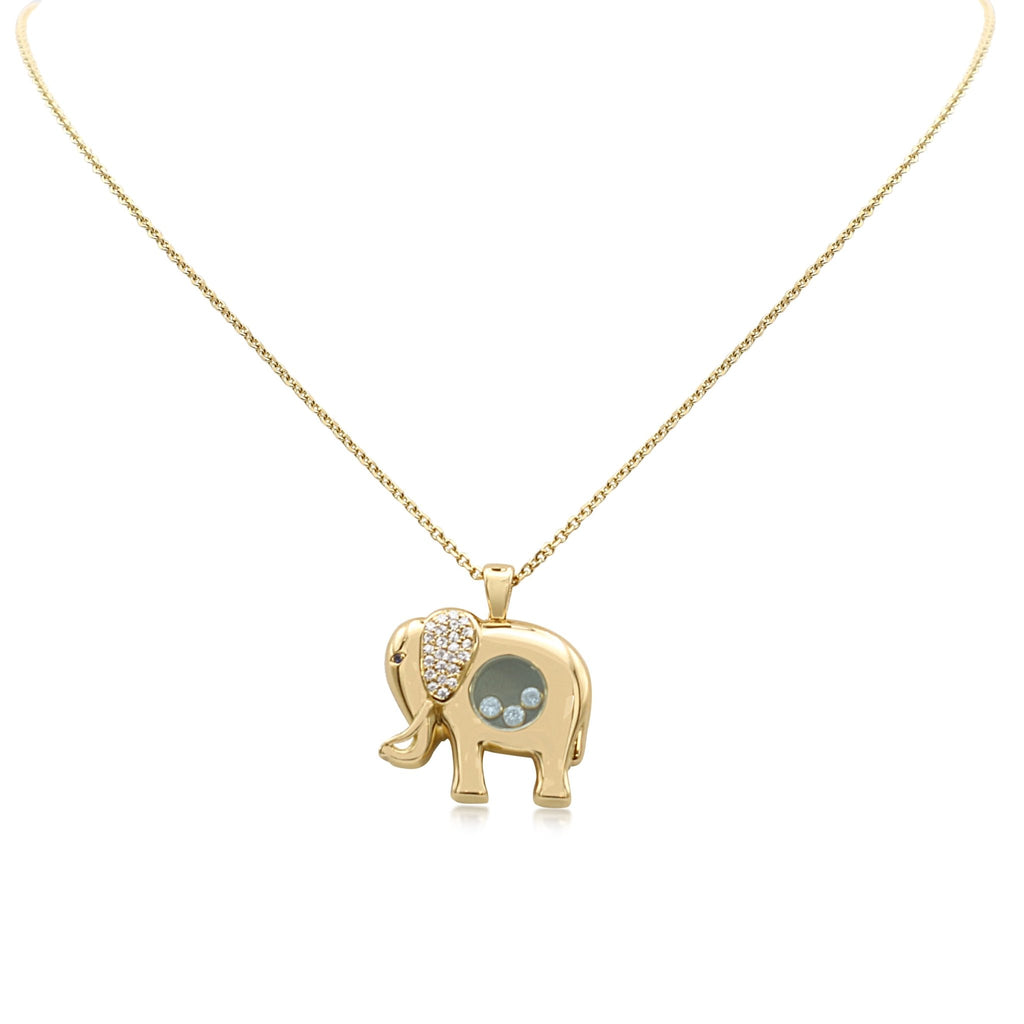 used Diamond Elephant On Boodles 20" Necklace - 18ct Yellow Gold