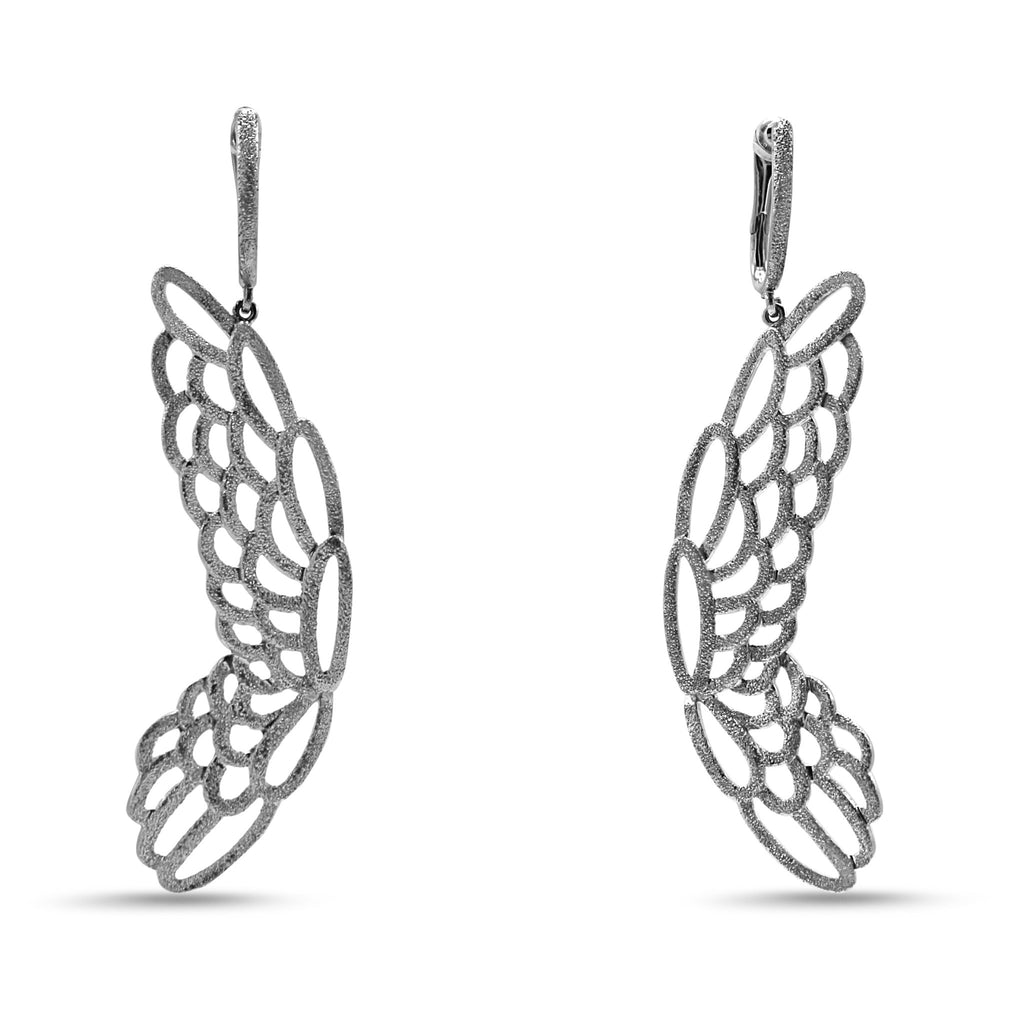 used Pair Of Textured Butterfly Wing Earrings By Vanessa Pederzani