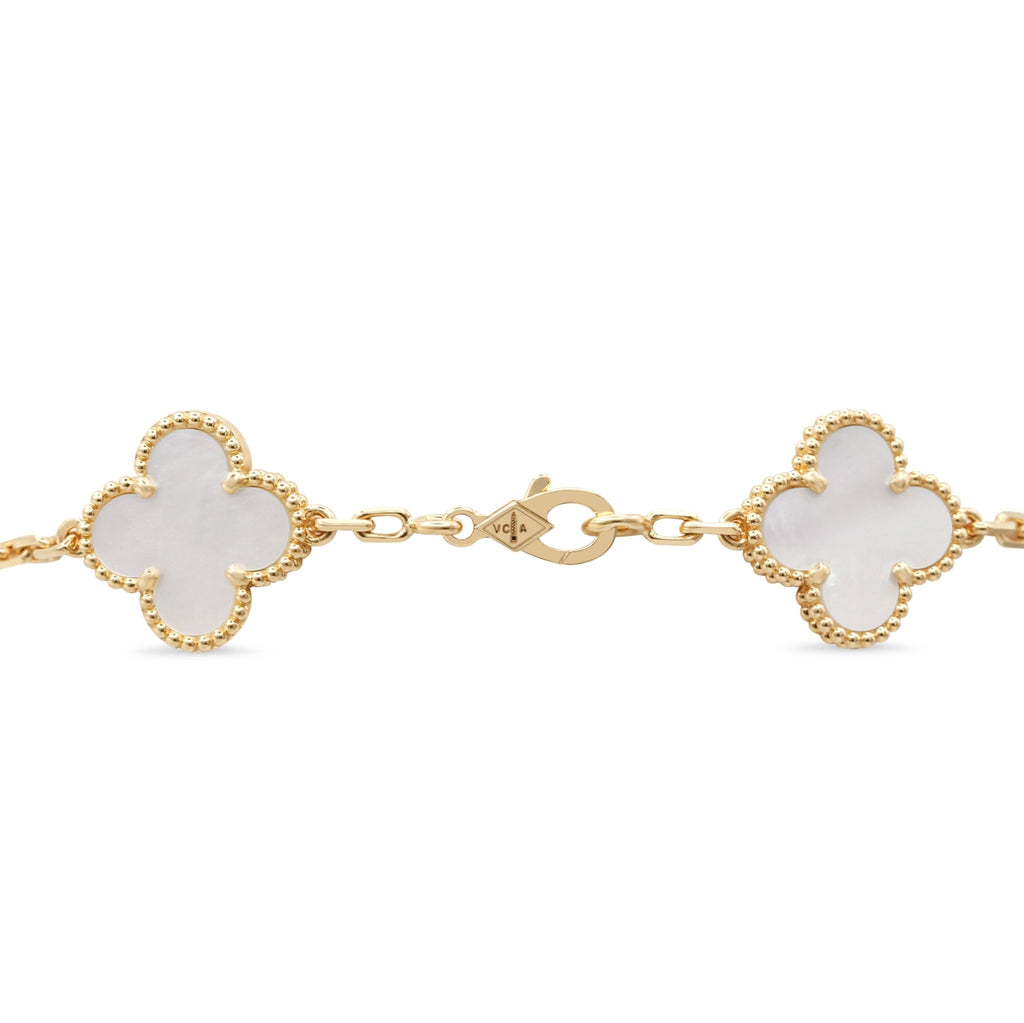 used Van Cleef & Arpels Alhambra 5 Motifs Bracelet - 18ct Yellow Gold MOP