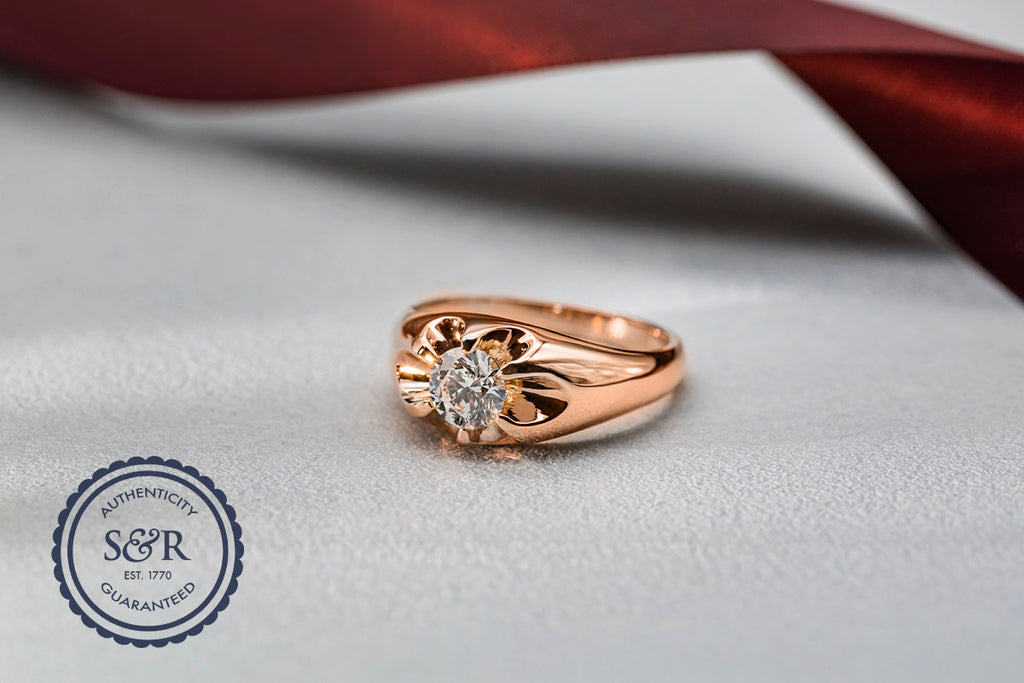 used rose gold diamond ring