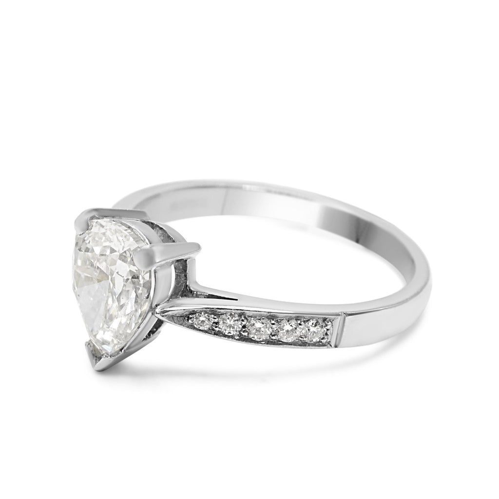 used 1.36ct Pear Shaped Diamond Ring