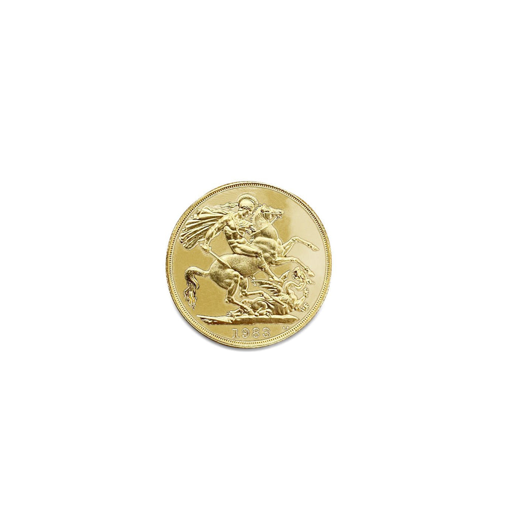 used 1983 Royal Mint Proof £2 Double Sovereign 22ct Gold Coin
