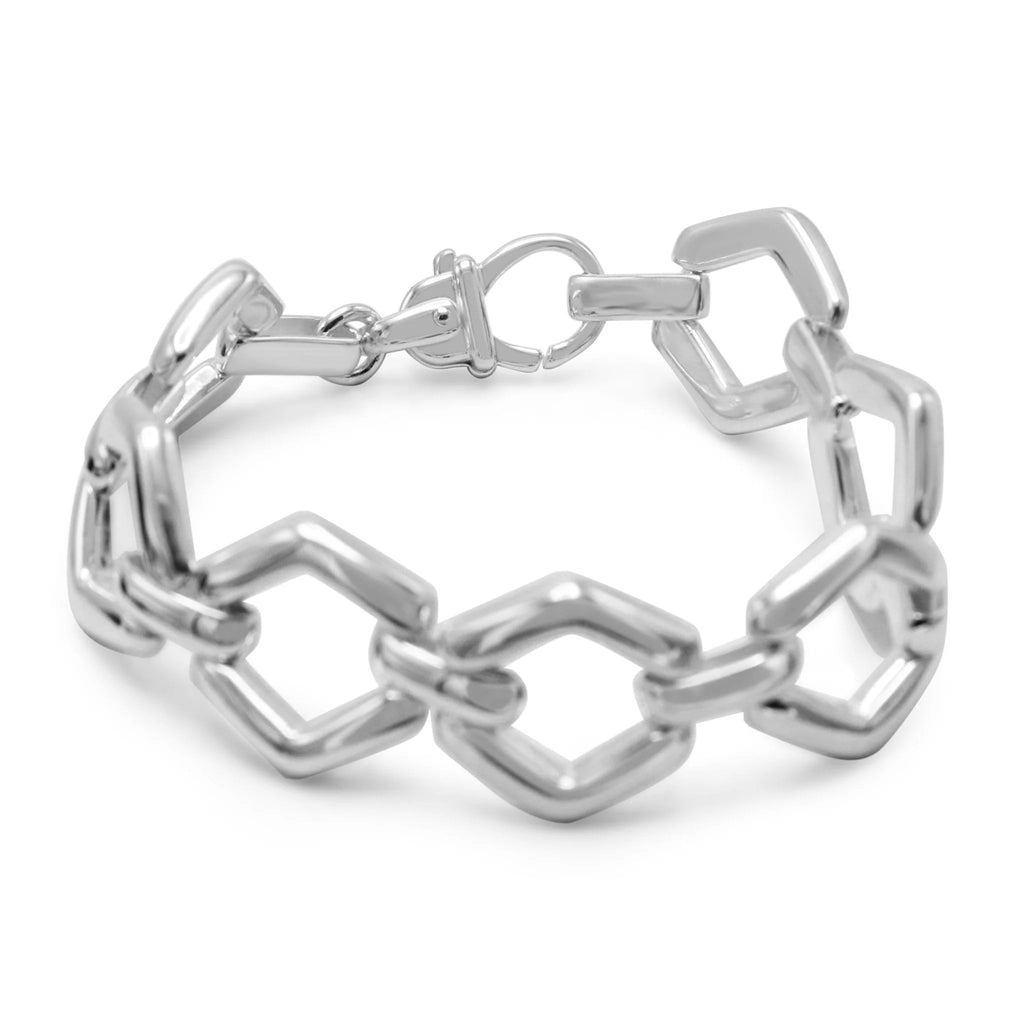 used 7.5" Hexagonal Bracelet - Sterling Silver