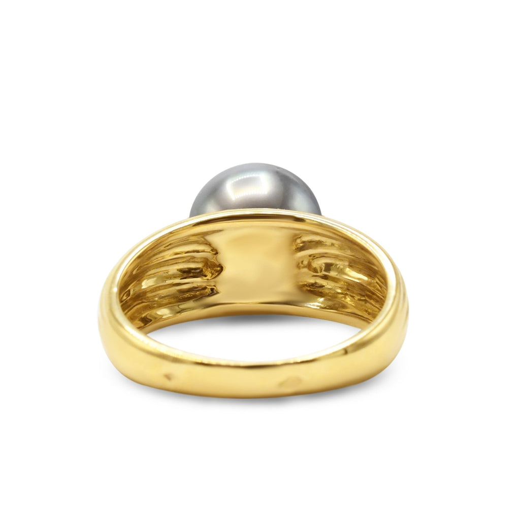 used 9mm Cultured Pearl Set Dress Ring - French Marks 18ct Yellow Gold