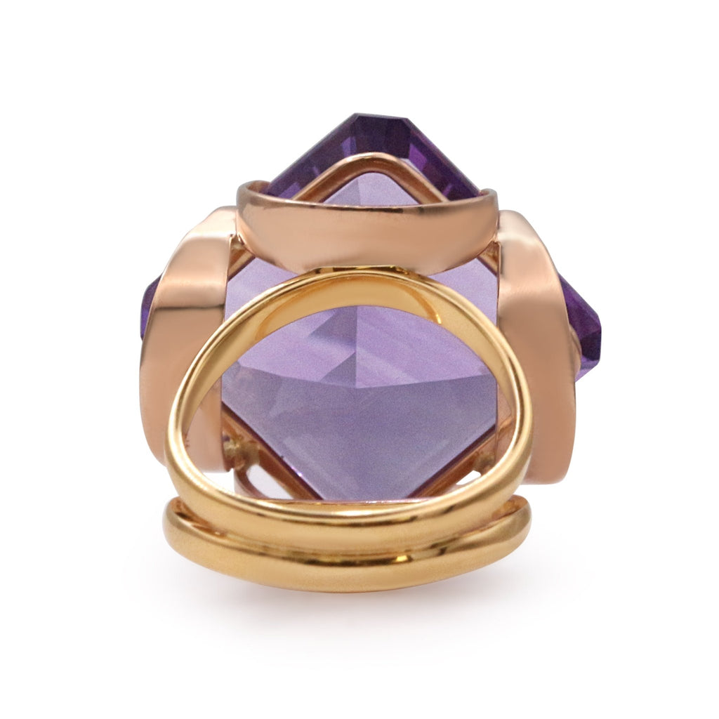 used Amethyst Two Colour Ring By Dolce & Gabbana