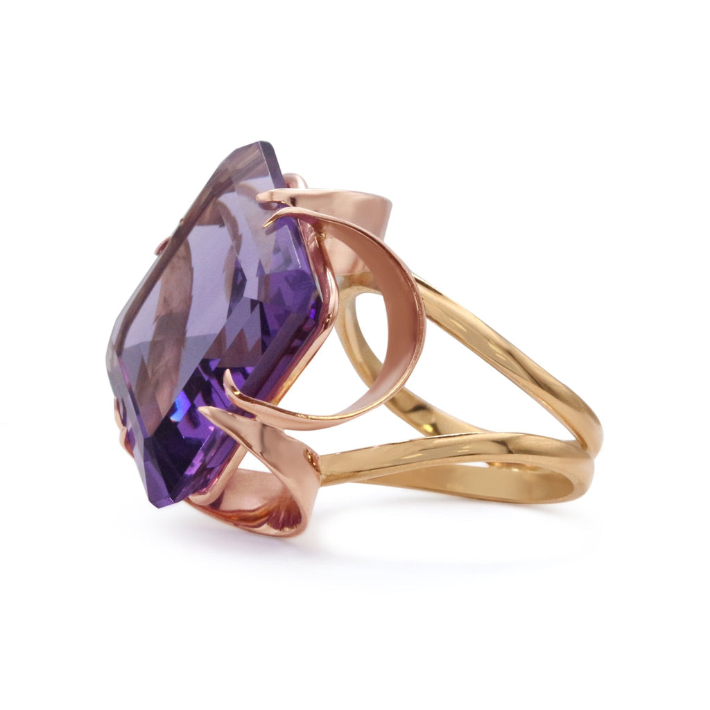 used Amethyst Two Colour Ring By Dolce & Gabbana