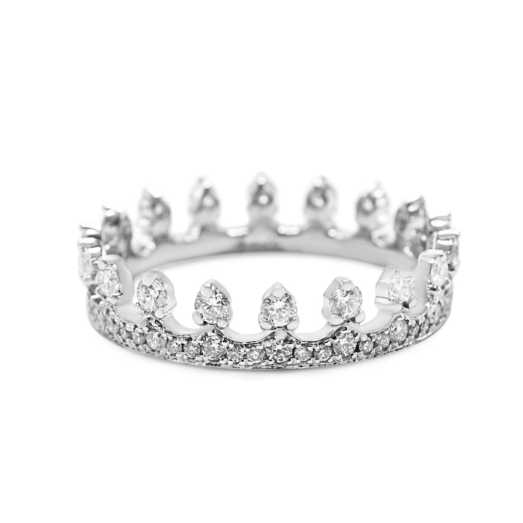used Annoushka Crown Design Diamond Ring - 18ct White Gold