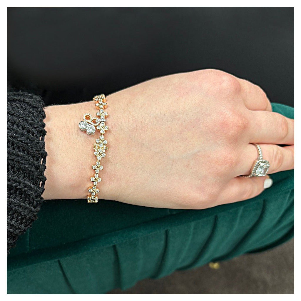 used Be Boodles Brilliant Cut Diamond Bracelet - 18ct Rose & White Gold