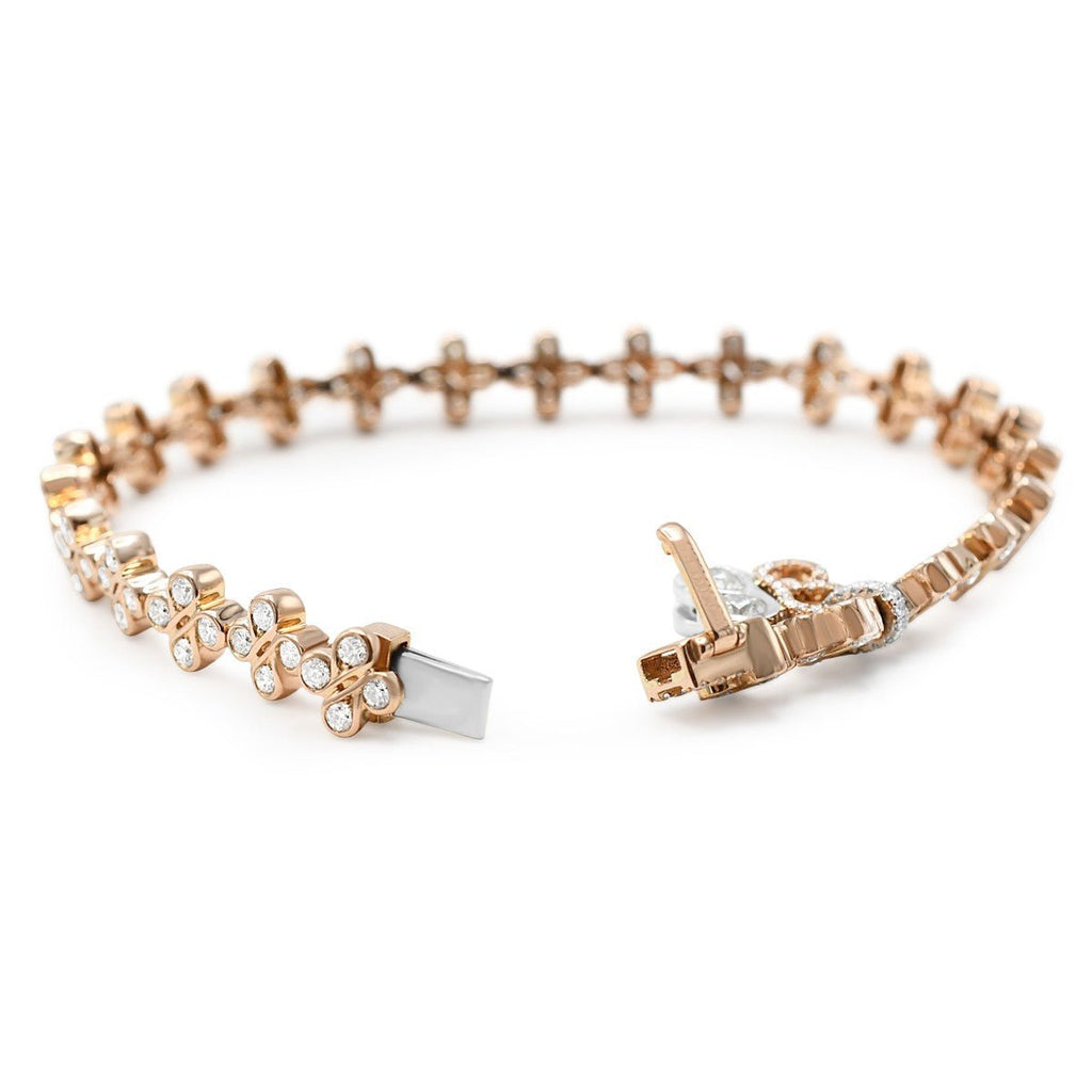 used Be Boodles Brilliant Cut Diamond Bracelet - 18ct Rose & White Gold