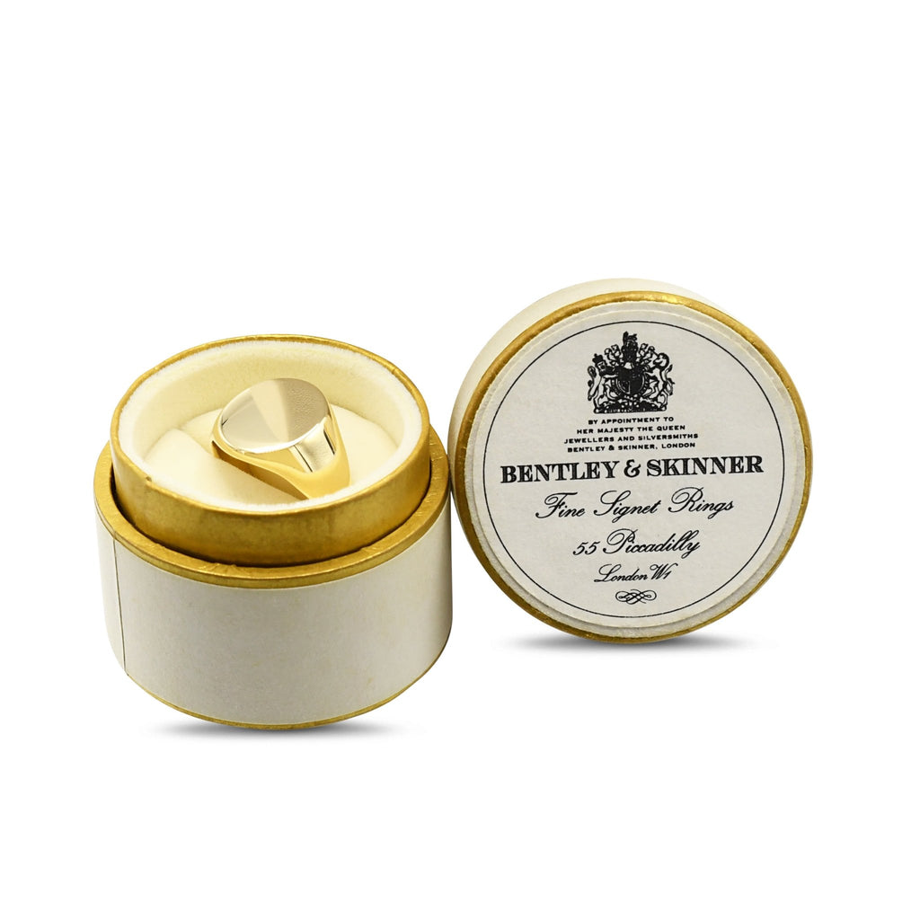 used Bentley & Skinner Oval Signet Ring - 18ct Yellow Gold