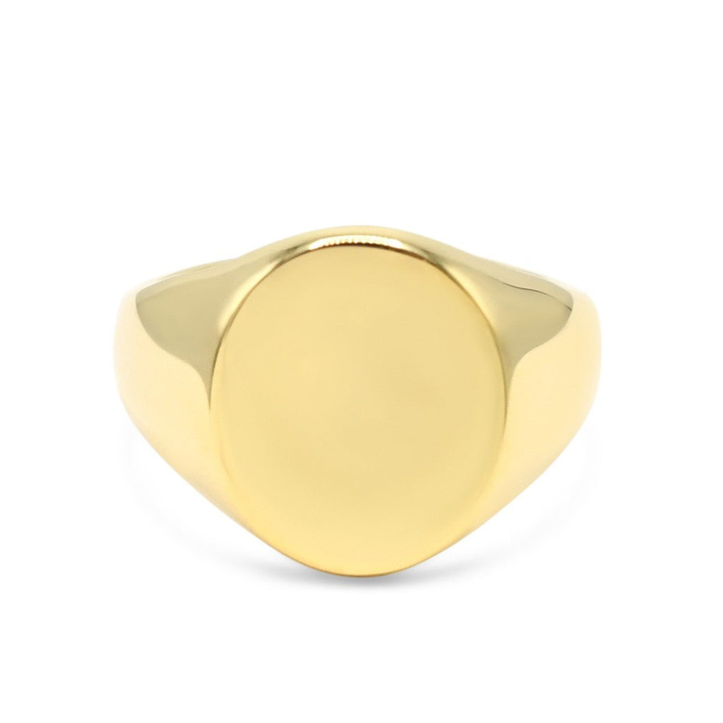 used Bentley & Skinner Oval Signet Ring - 18ct Yellow Gold