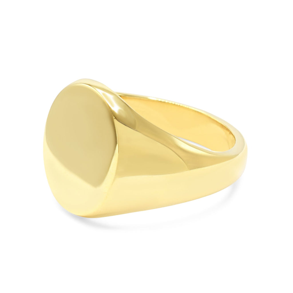 used Bentley & Skinner Oval Signet Ring - 18ct Yellow Gold