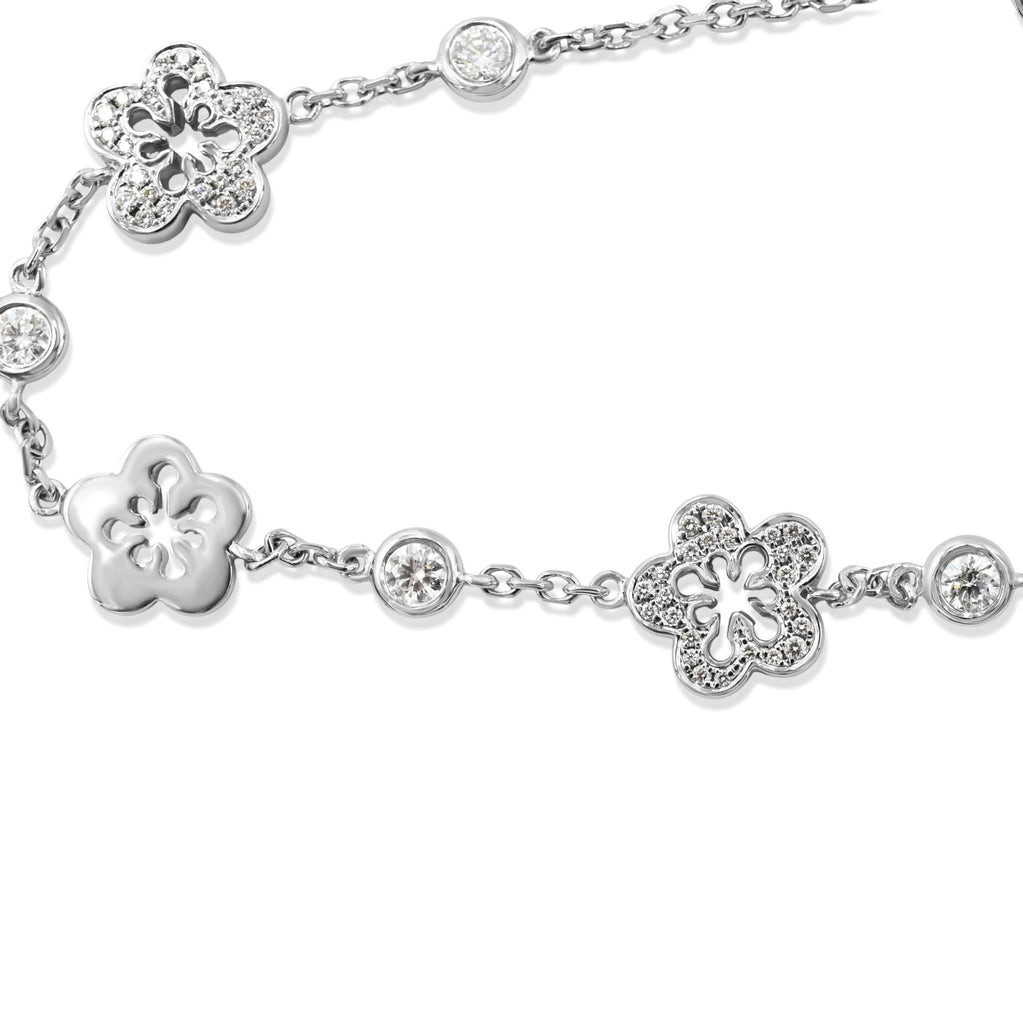 used Boodles Blossom Diamond Bracelet - 18ct White Gold
