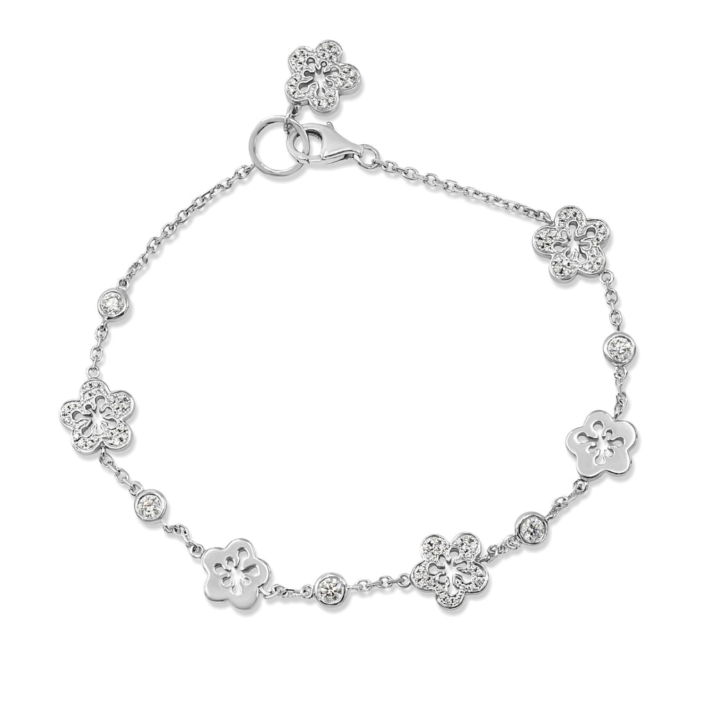 used Boodles Blossom Diamond Bracelet - 18ct White Gold