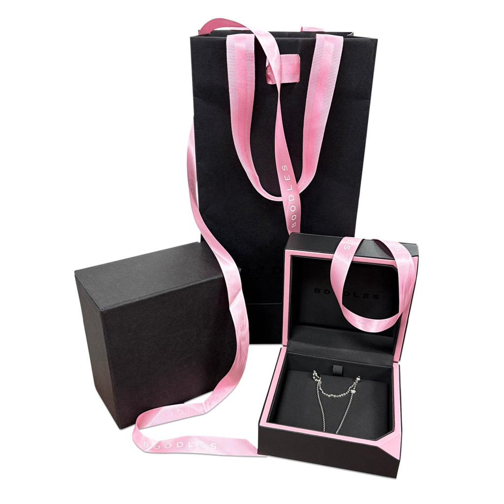 used Boodles Blossom Long Diamond Charm Necklace - 18ct White Gold