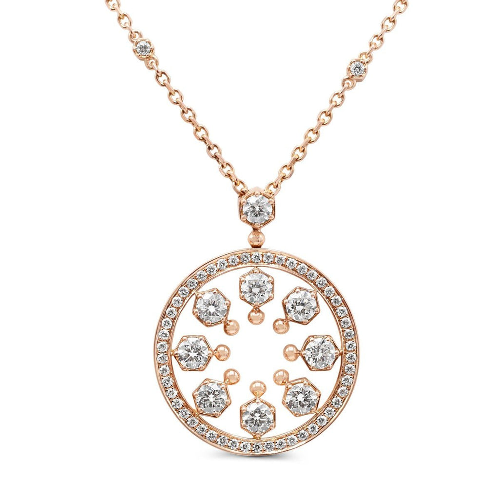 used Boodles Circus Large Diamond Pendant - 18ct Rose Gold