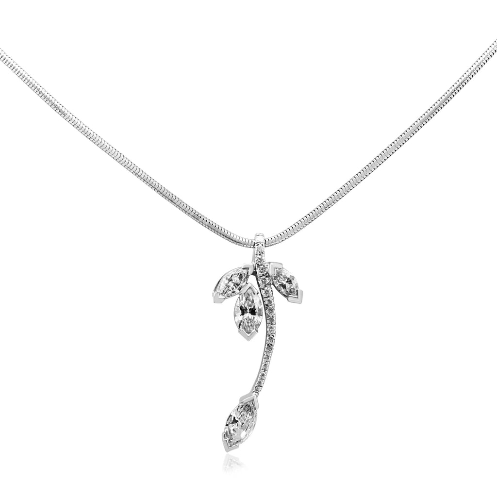 used Boodles Firefly Diamond Pendant On 16" Necklace