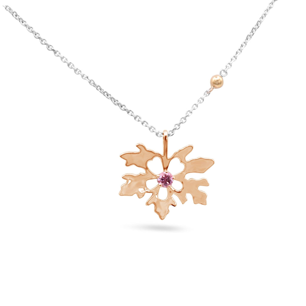 used Boodles Liz Earle Pink Sapphire Pendant Necklace - 18ct White & Rose Gold