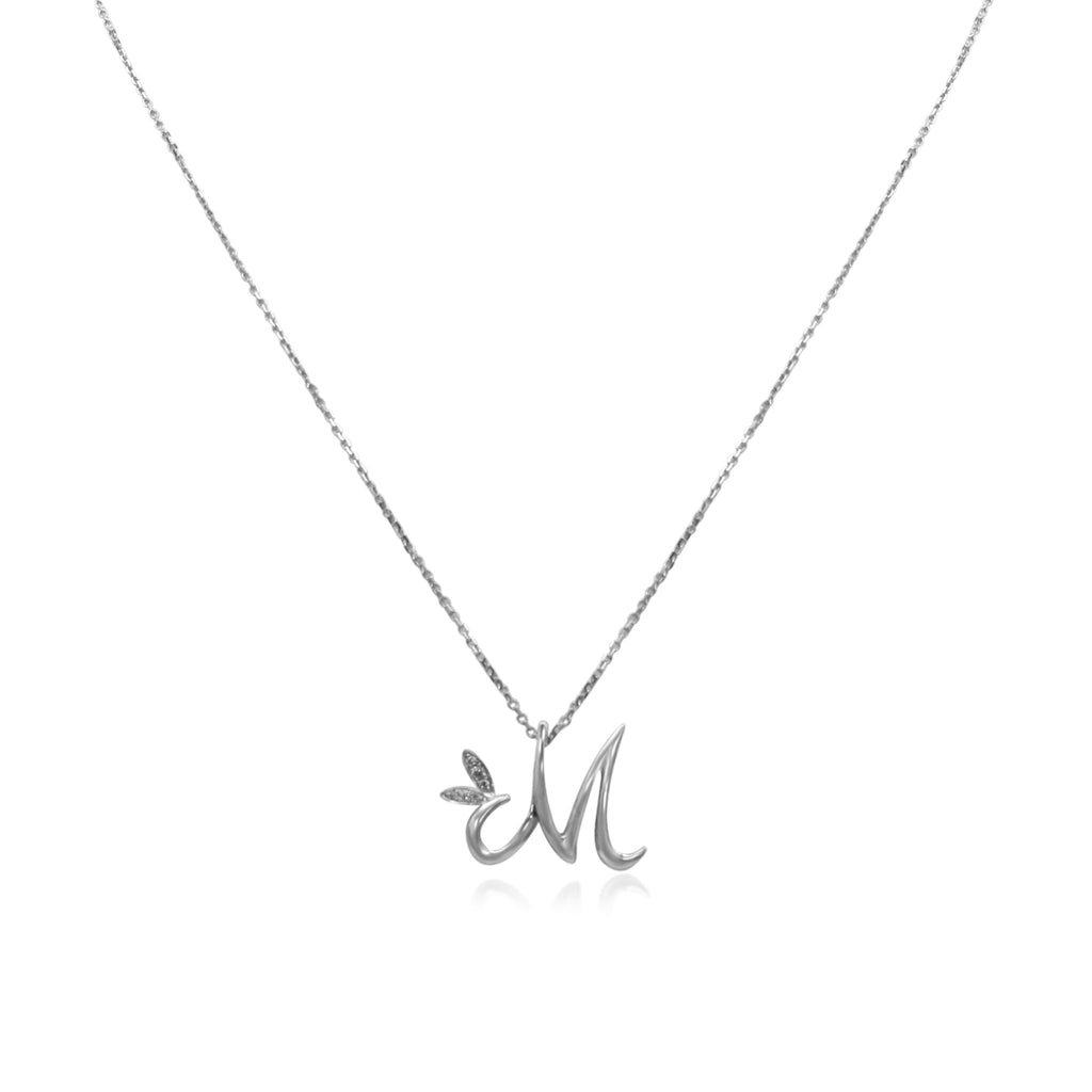 used Boodles Love Letter 18ct White Gold Pendant On Chain