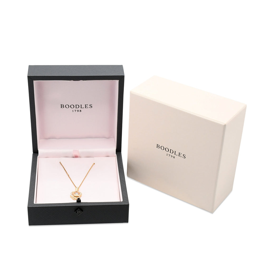 used Boodles Maymay Rose Diamond Pendant - 18ct Rose Gold