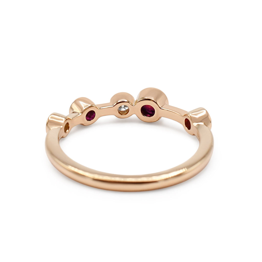 used Boodles Raindance Design Half Eternity Ruby Diamond Ring - 18ct Gold