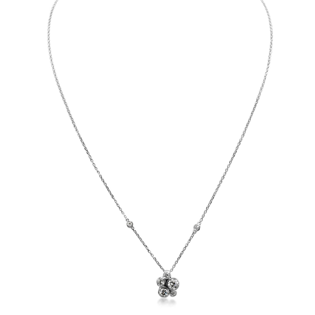 used Boodles Raindance Diamond Cluster Pendant Necklace - Platinum