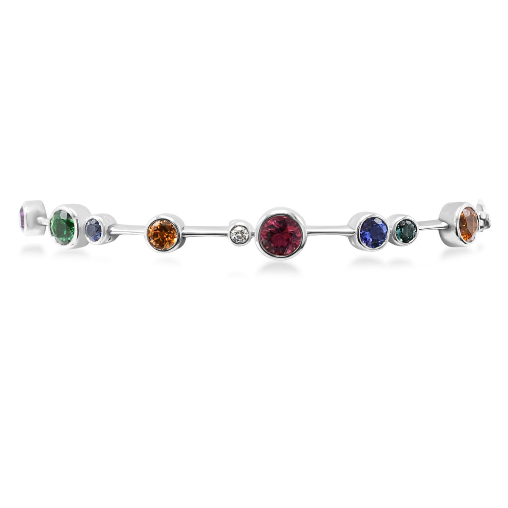 used Boodles Raindance Rainbow Watercolour Bracelet - 18ct White Gold