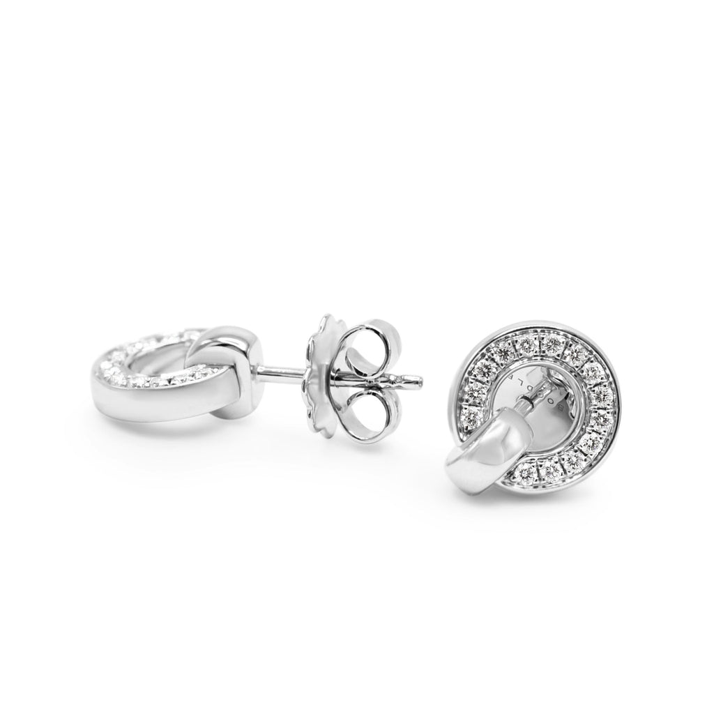 used Boodles Roulette Diamond Flip Earrings - 18ct White Gold