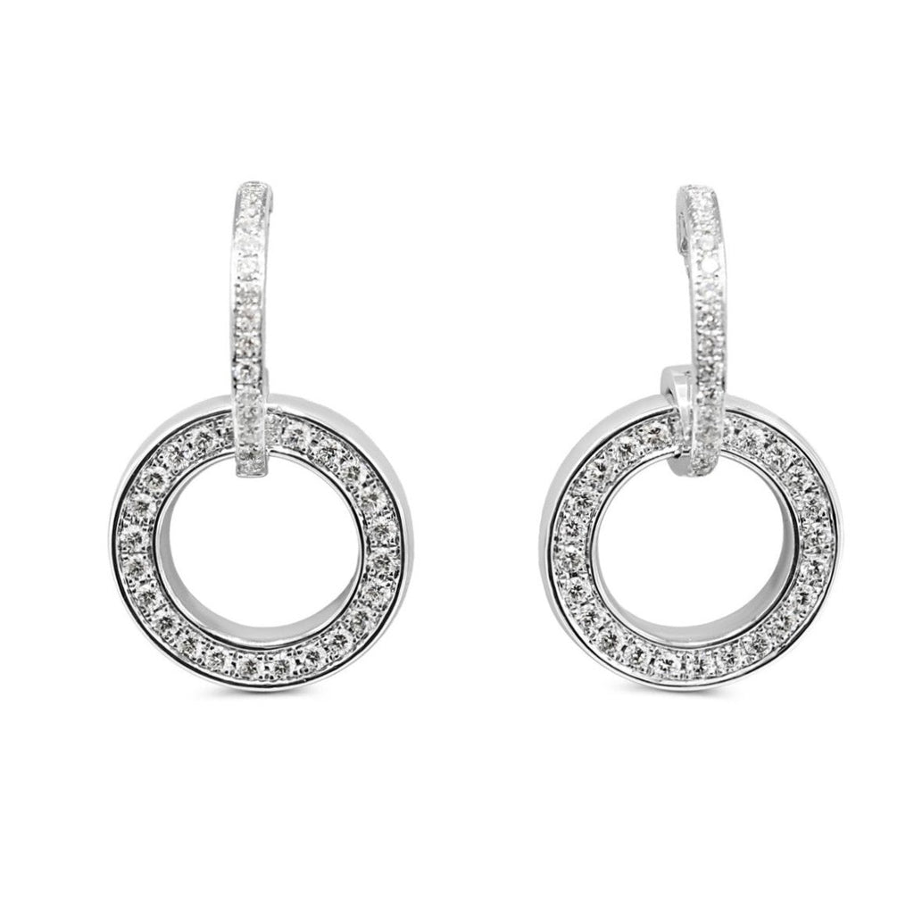 used Boodles Roulette Large Diamond Earrings - 18ct White Gold
