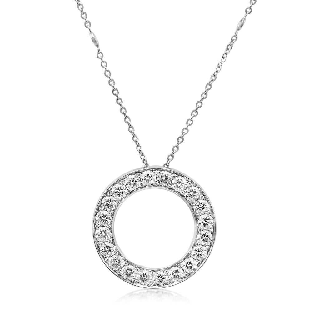 used Boodles Roulette Mega Diamond Pendant Necklace - Platinum