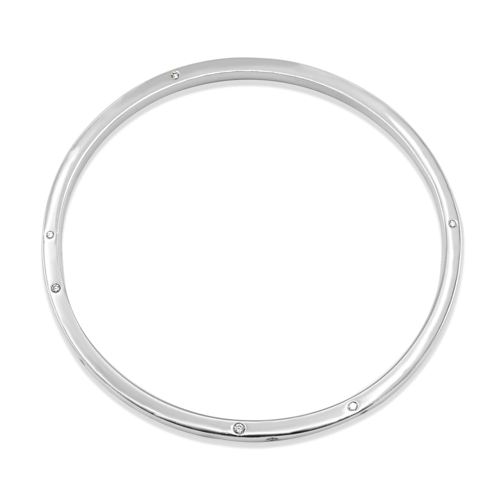 used Boodles Star Studded Diamond Bangle - Platinum