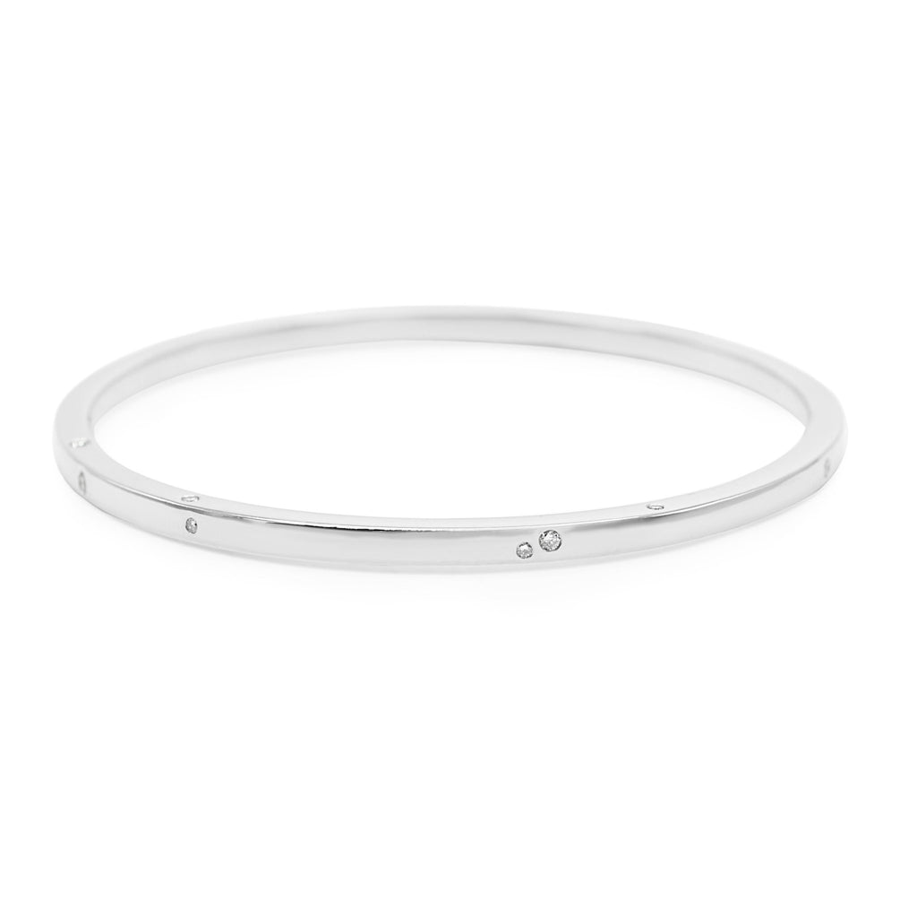 used Boodles Star Studded Diamond Bangle - Platinum