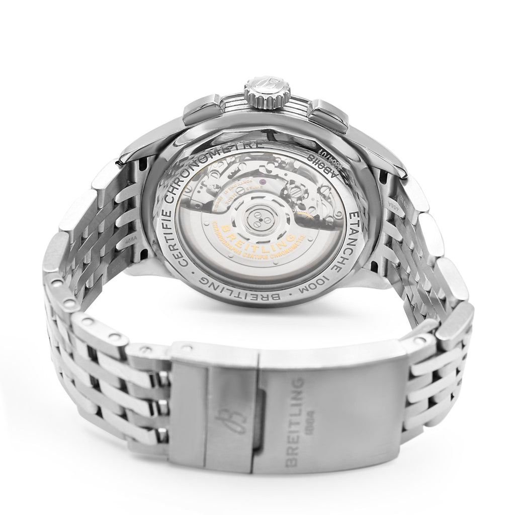 used Breitling Premier B01 Chronograph 42mm Watch Green Dial Ref AB0118