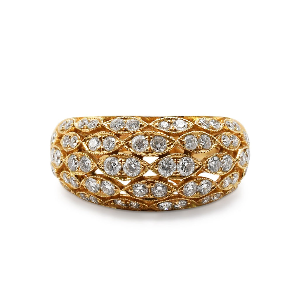 used Brilliant Cut Diamond Dress Ring - 18ct Yellow Gold