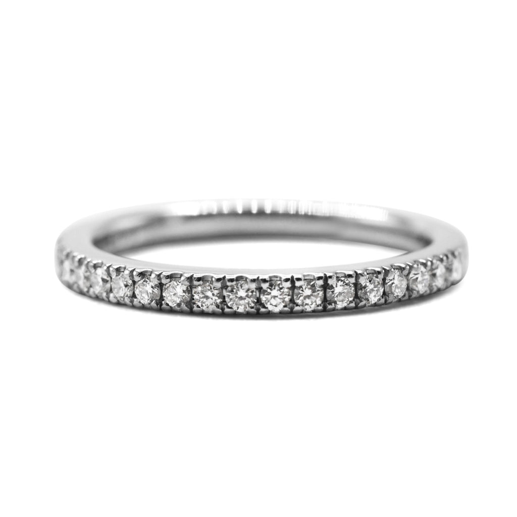 used Brilliant Cut Diamond Half Eternity Ring - Platinum