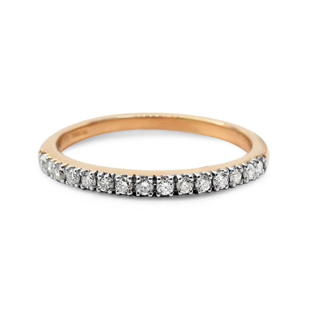 used Brilliant Cut Diamond Half Hoop Ring - 18ct Yellow Gold