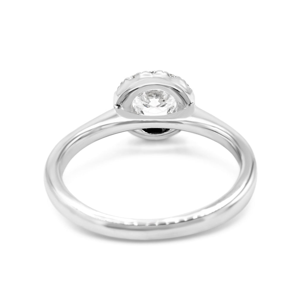 used Brilliant Cut Diamond Halo Cluster Ring - Platinum