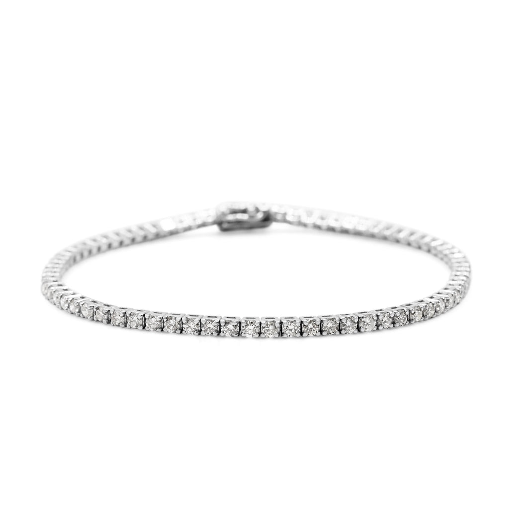 used Brilliant Cut Diamond Line Bracelet