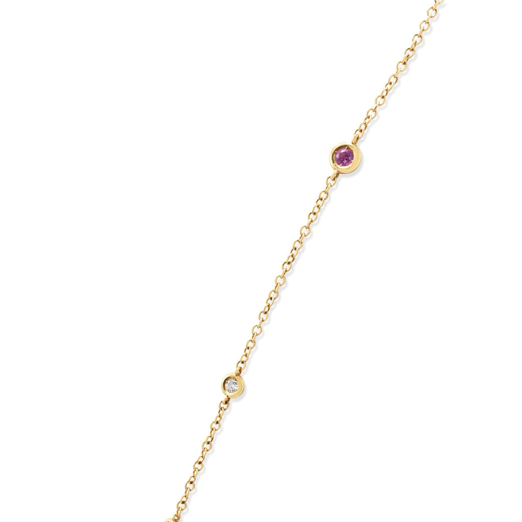 used Bucherer Floating Ruby & Diamond Long Necklace - Rose