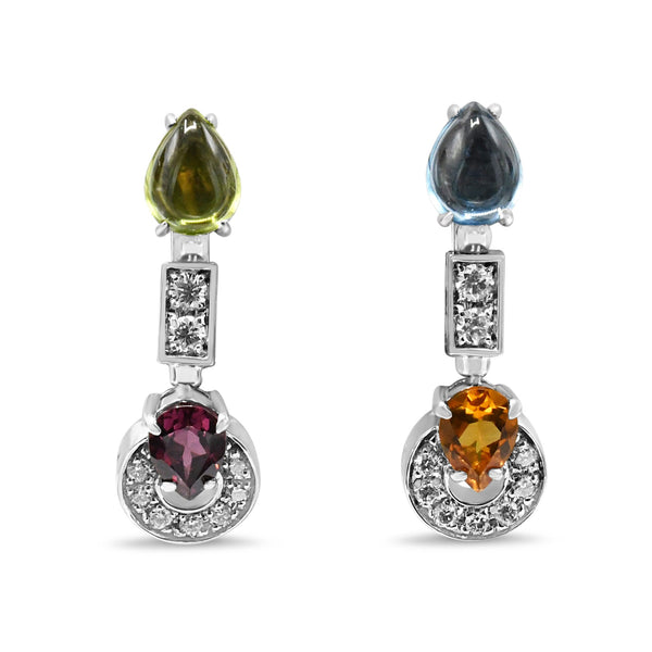 Pre-Loved Bvlgari Allegra Diamond Gem Drop Earrings I S&R