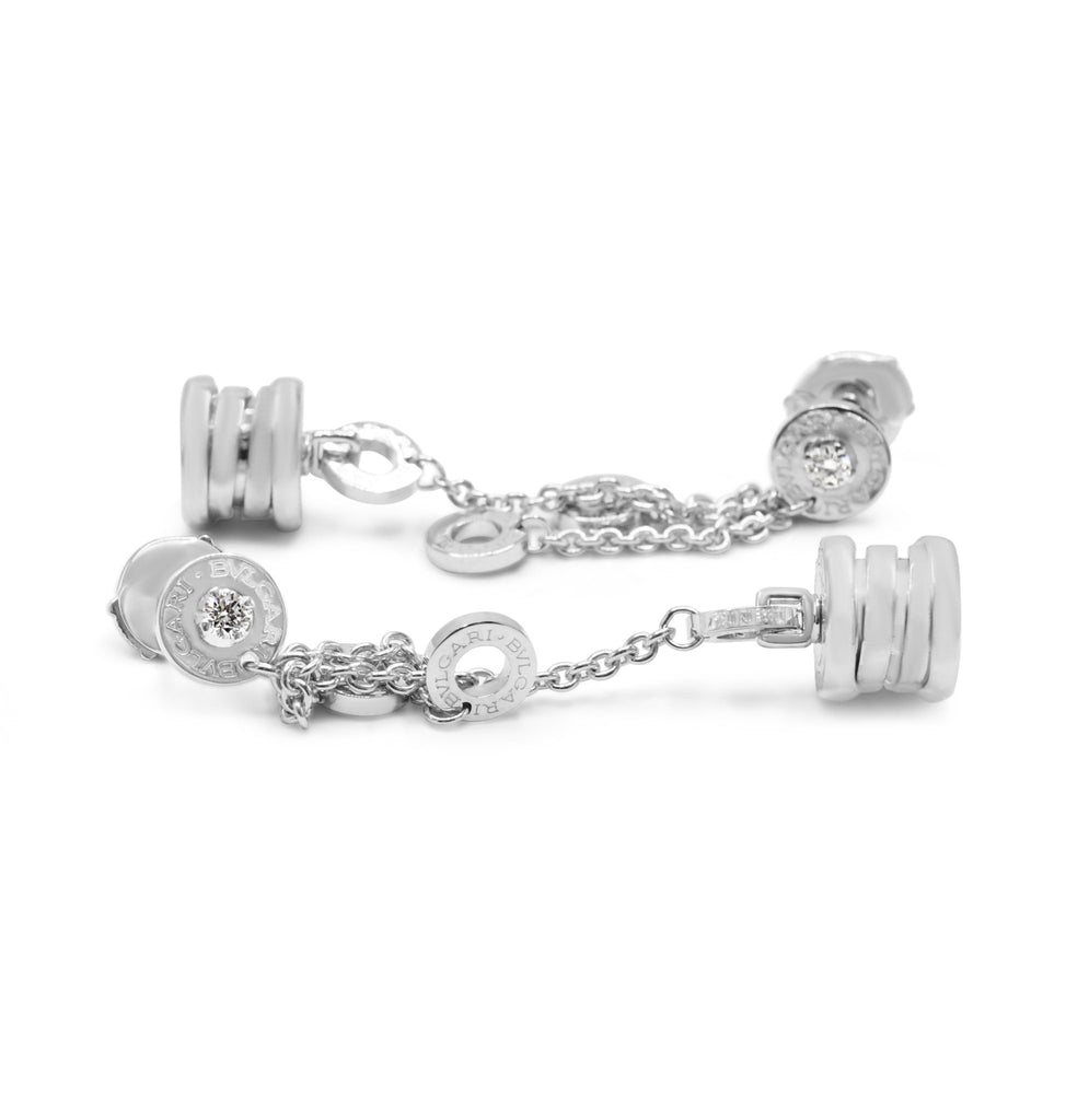 used Bvlgari B.zero1 Diamond Set Drop Earrings - 18ct White Gold