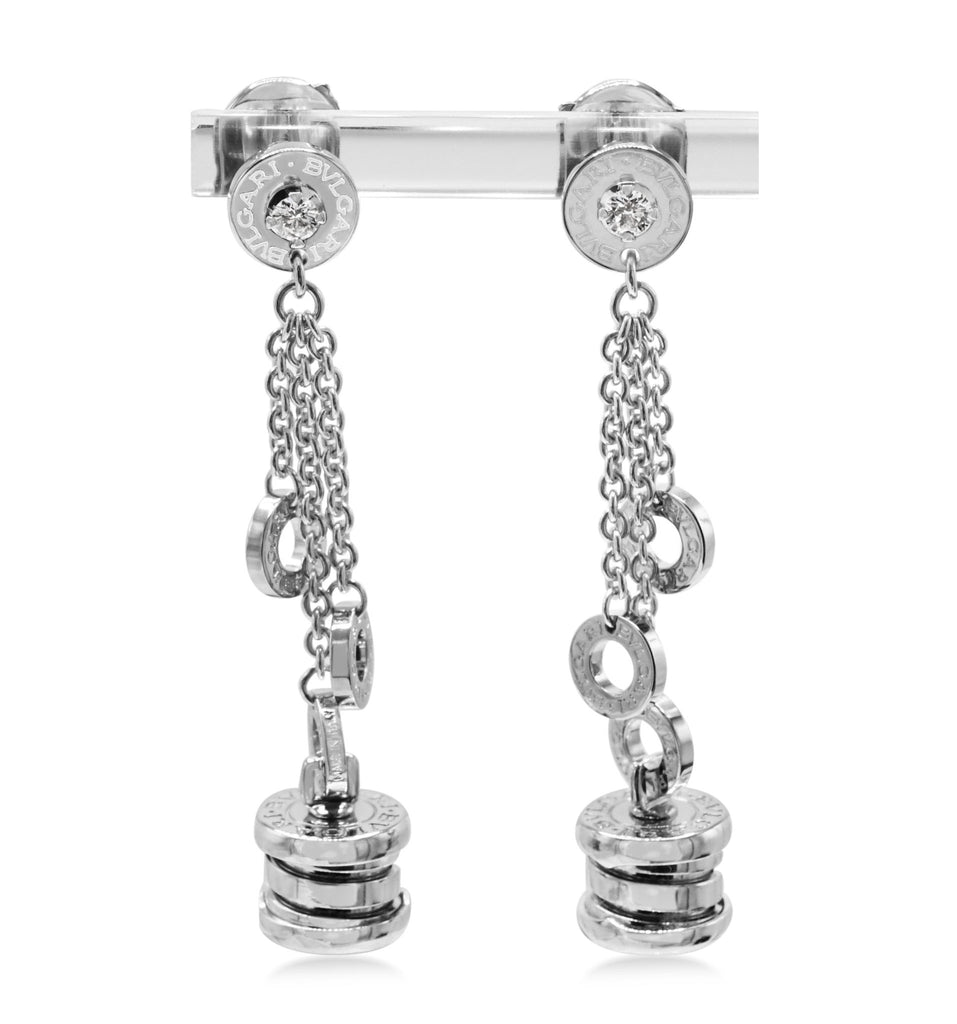 used Bvlgari B.zero1 Diamond Set Drop Earrings - 18ct White Gold