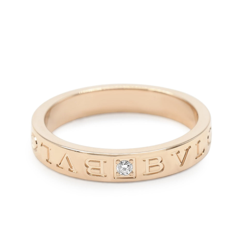used Bvlgari B.zero1 Essential Band Ring Set With A Diamond - 18ct Rose Gold