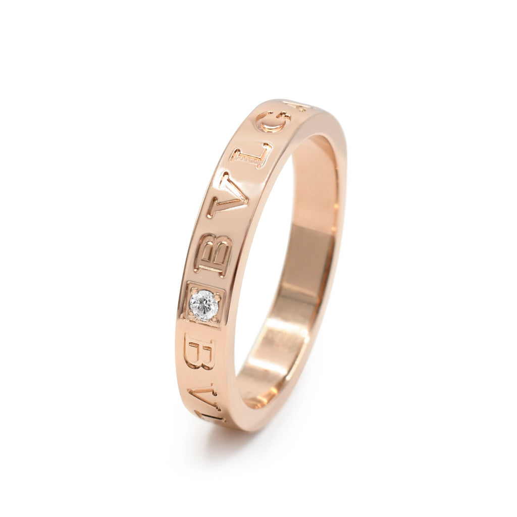 used Bvlgari B.zero1 Essential Band Ring Set With A Diamond - 18ct Rose Gold