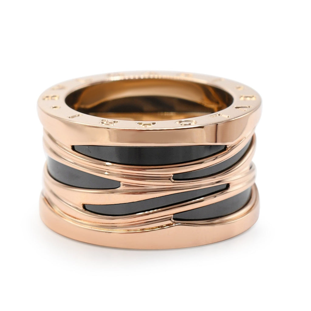 used Bvlgari B.Zero.1 Size 54 - Black Ceramic & 18ct Rose Gold
