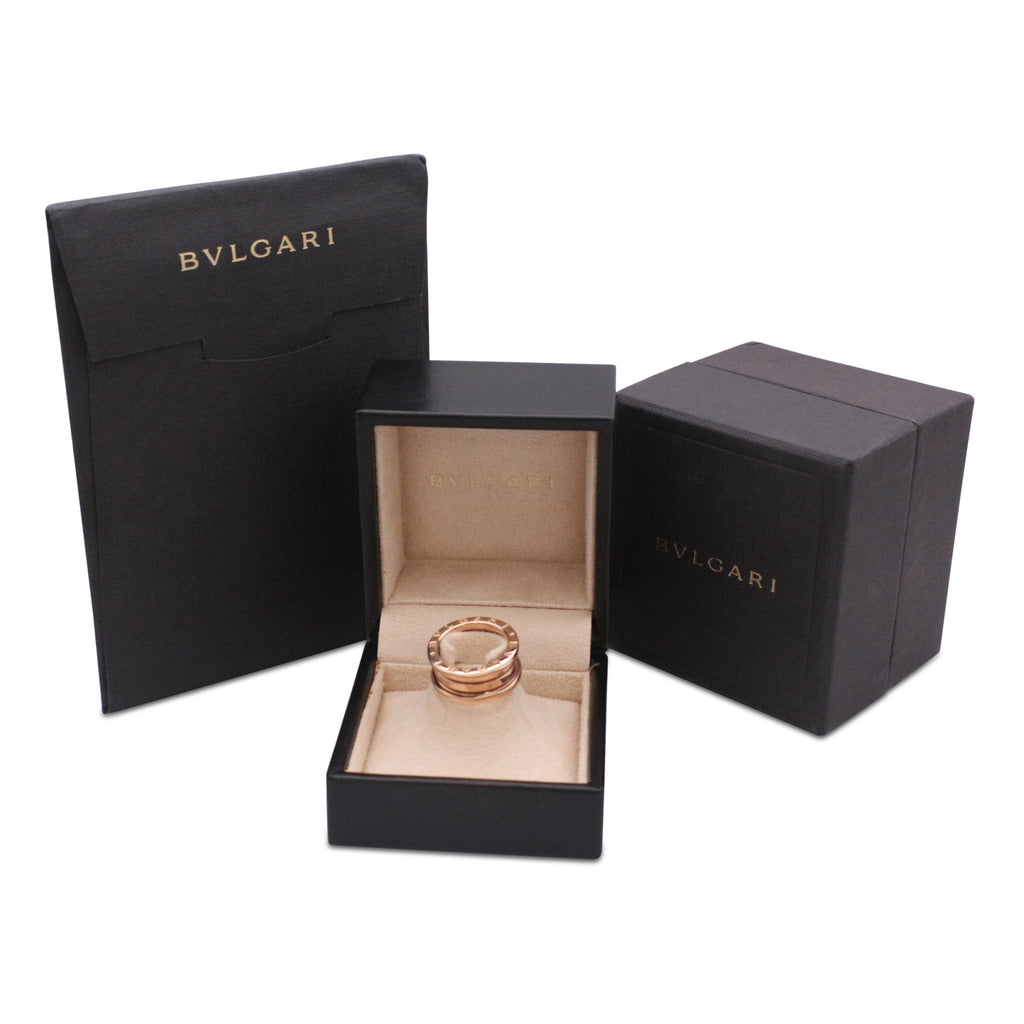 used Bvlgari B.Zero1 Three Band Ring - 18ct Rose Gold Size 50