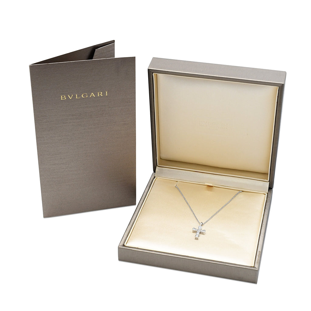 used Bvlgari Serpenti Diamond Cross On Necklace - 18ct White Gold