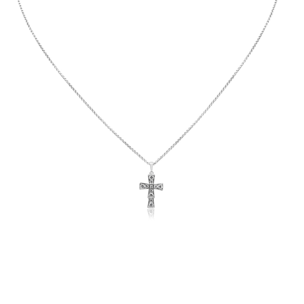 used Bvlgari Serpenti Diamond Cross On Necklace - 18ct White Gold