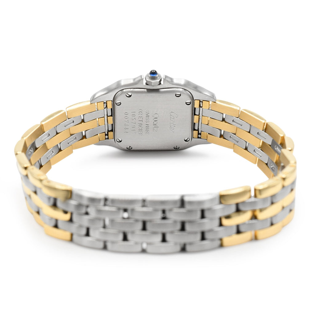 used Cartier 22mm 3 Row Panther Quartz Watch - Steel & 18ct Yellow Gold